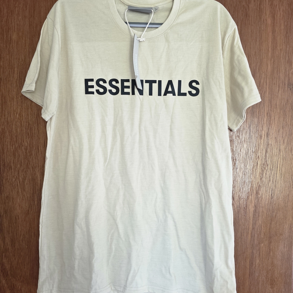 Essentials Cream T-Shirt for Men
